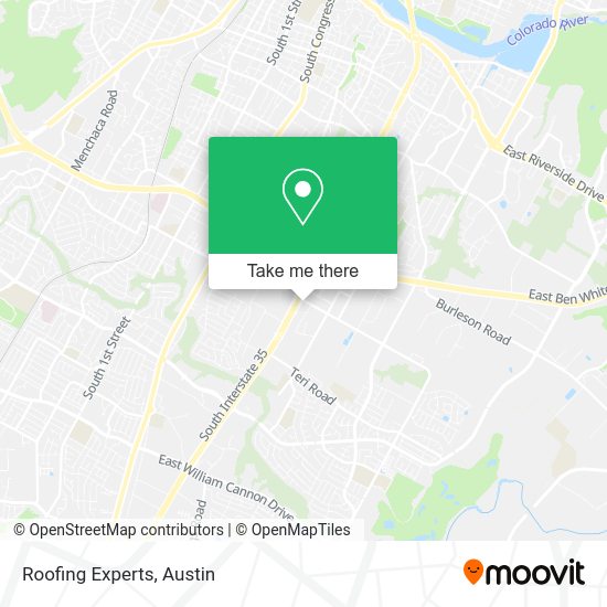 Roofing Experts map