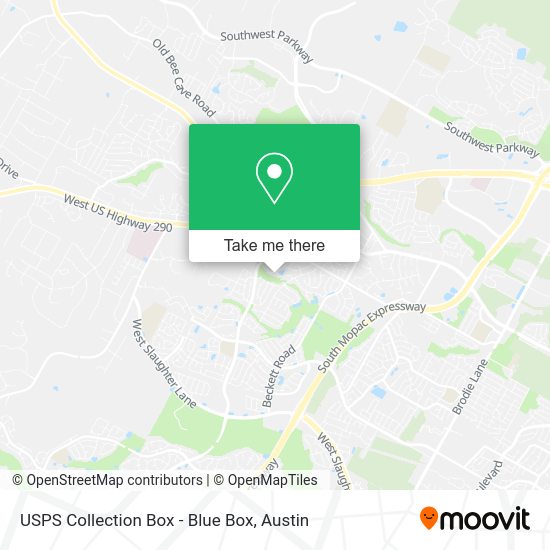 USPS Collection Box - Blue Box map