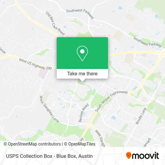 USPS Collection Box - Blue Box map