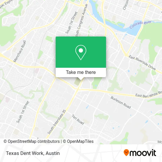 Texas Dent Work map