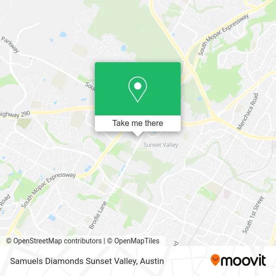 Samuels Diamonds Sunset Valley map