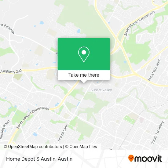 Home Depot S Austin map