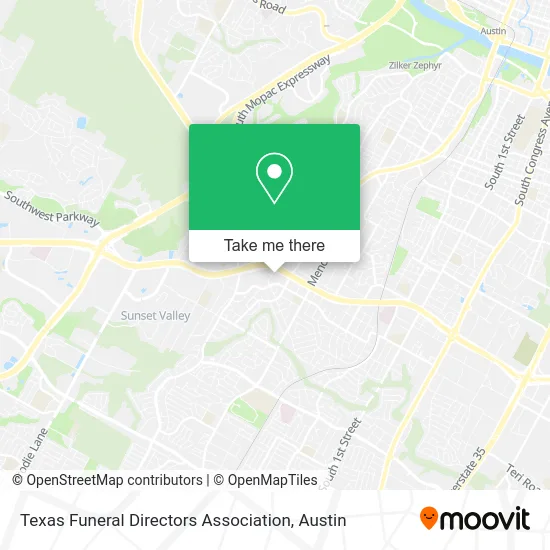 Texas Funeral Directors Association map