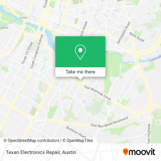 Texan Electronics Repair map