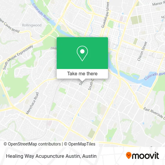 Healing Way Acupuncture Austin map