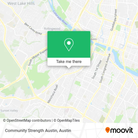 Mapa de Community Strength Austin