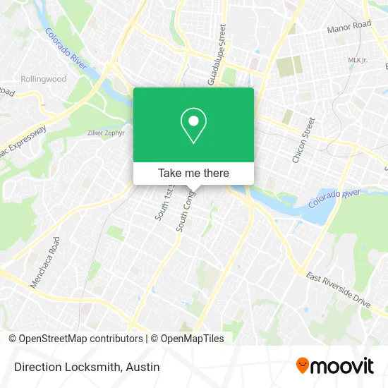 Mapa de Direction Locksmith