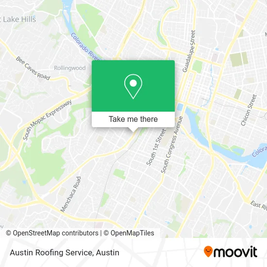 Mapa de Austin Roofing Service