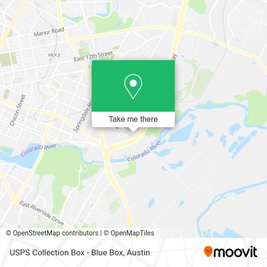 USPS Collection Box - Blue Box map
