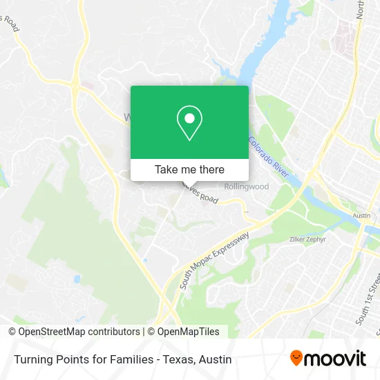 Turning Points for Families - Texas map