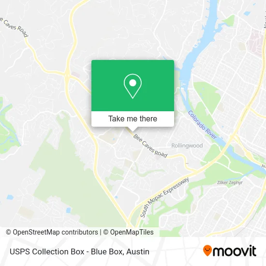 USPS Collection Box - Blue Box map