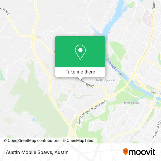 Austin Mobile Spaws map
