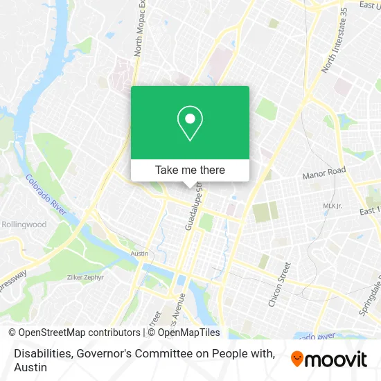 Disabilities, Governor's Committee on People with map