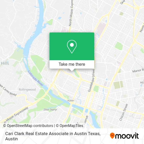 Cari Clark Real Estate Associate in Austin Texas map