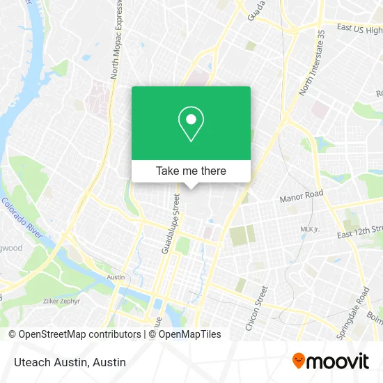 Uteach Austin map