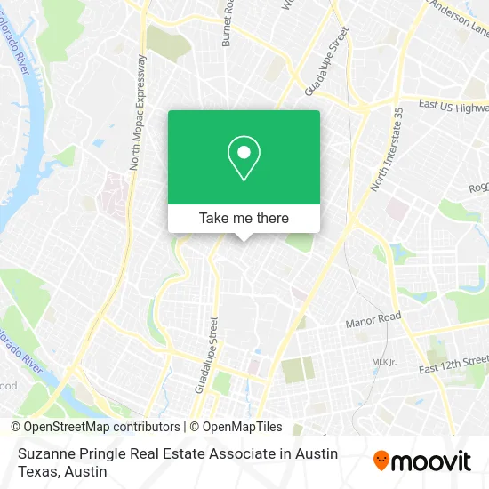 Suzanne Pringle Real Estate Associate in Austin Texas map