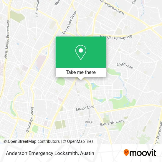 Anderson Emergency Locksmith map