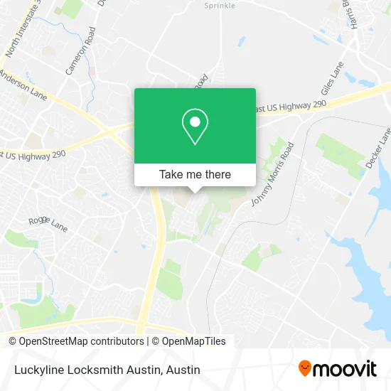 Luckyline Locksmith Austin map