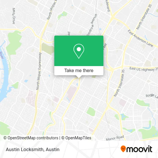 Mapa de Austin Locksmith