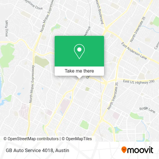 GB Auto Service 4018 map