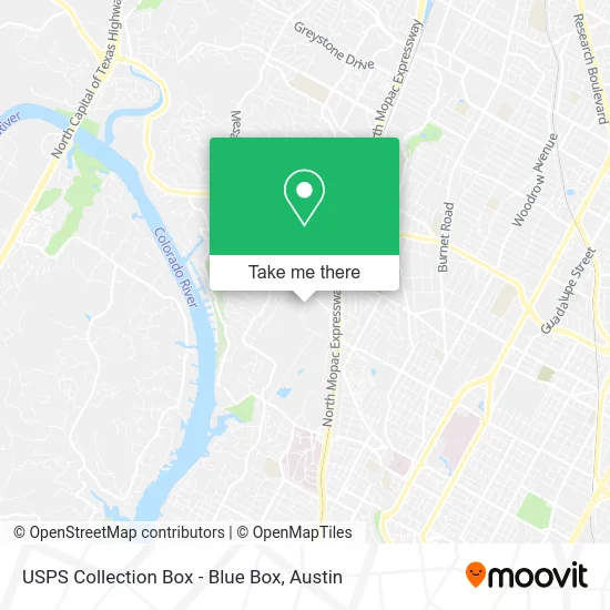 USPS Collection Box - Blue Box map