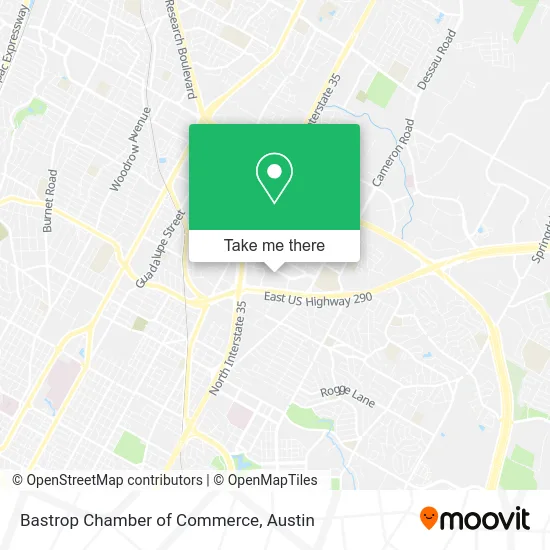 Bastrop Chamber of Commerce map