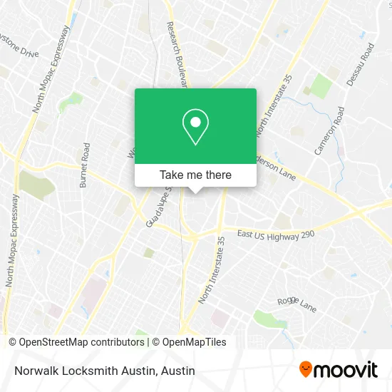 Norwalk Locksmith Austin map