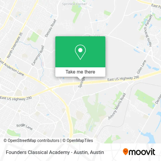 Founders Classical Academy - Austin map