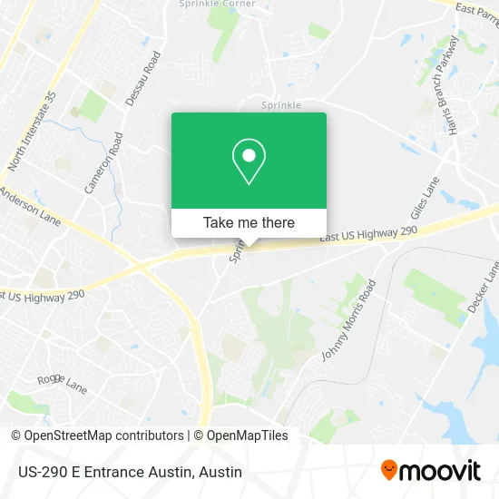 Mapa de US-290 E Entrance Austin