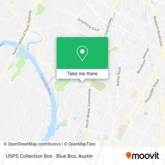 USPS Collection Box - Blue Box map