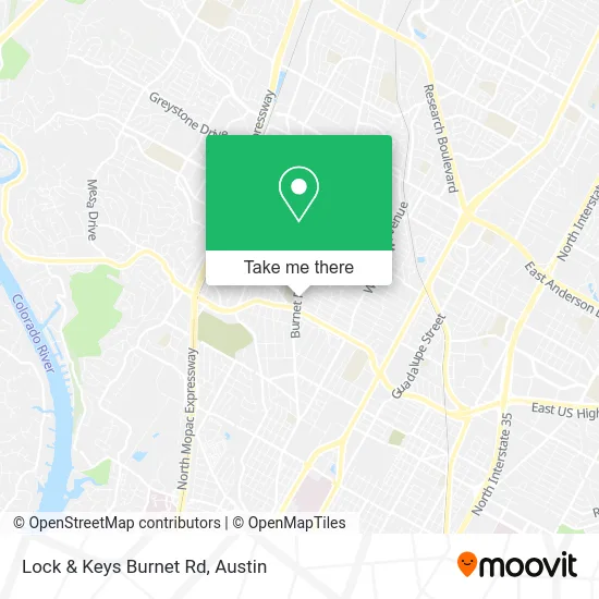 Lock & Keys Burnet Rd map