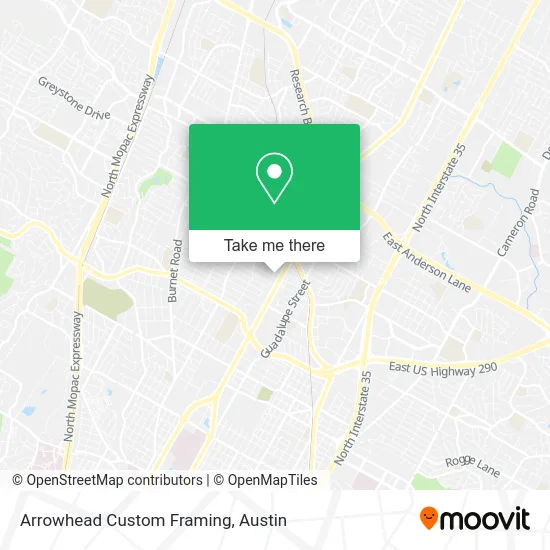 Arrowhead Custom Framing map