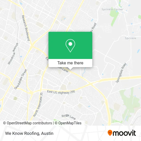 We Know Roofing map