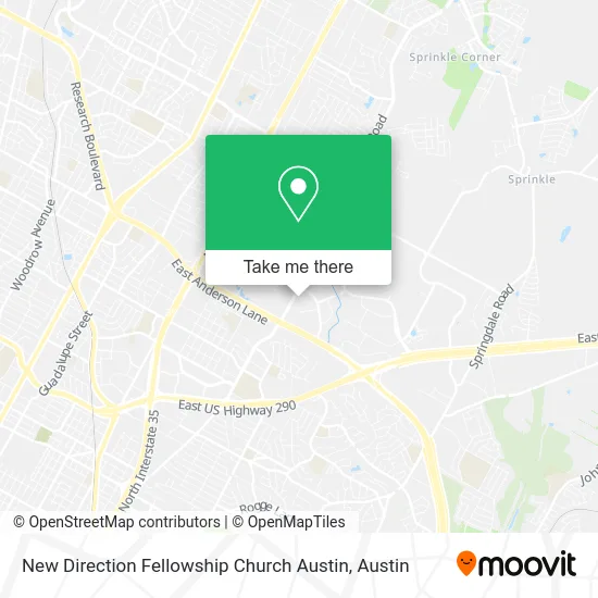 New Direction Fellowship Church Austin map