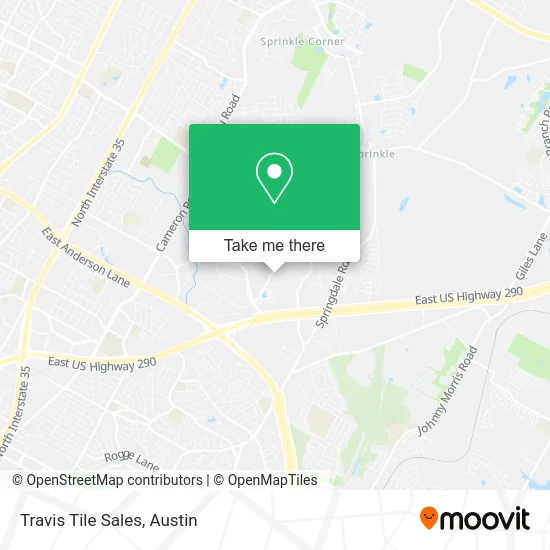 Travis Tile Sales map