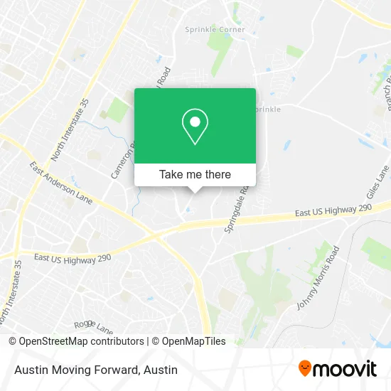 Austin Moving Forward map
