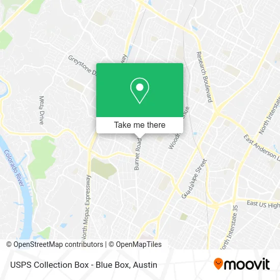 USPS Collection Box - Blue Box map