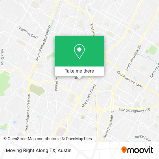 Moving Right Along TX map