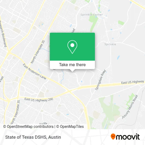 State of Texas DSHS map