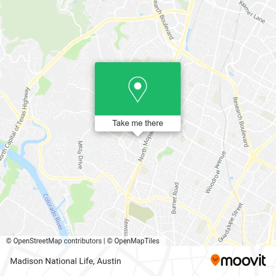 Madison National Life map