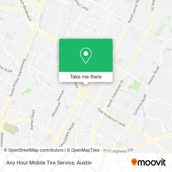 Any Hour Mobile Tire Service map