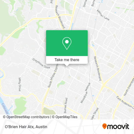 O'Brien Hair Atx map