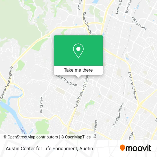Austin Center for Life Enrichment map