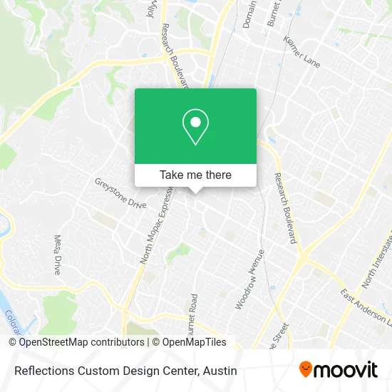 Reflections Custom Design Center map
