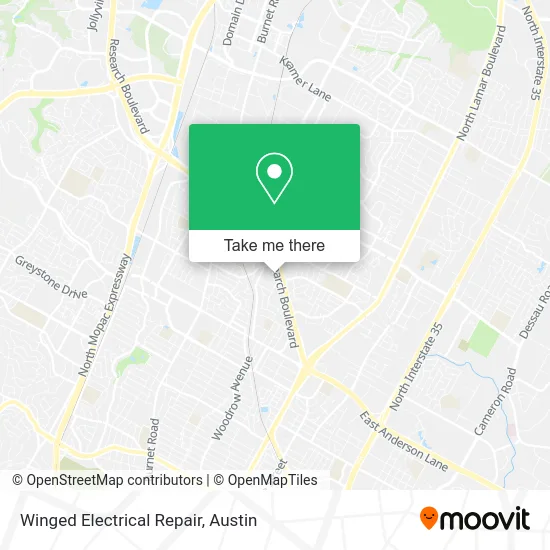 Winged Electrical Repair map