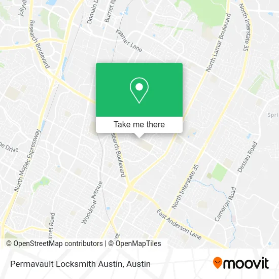 Permavault Locksmith Austin map