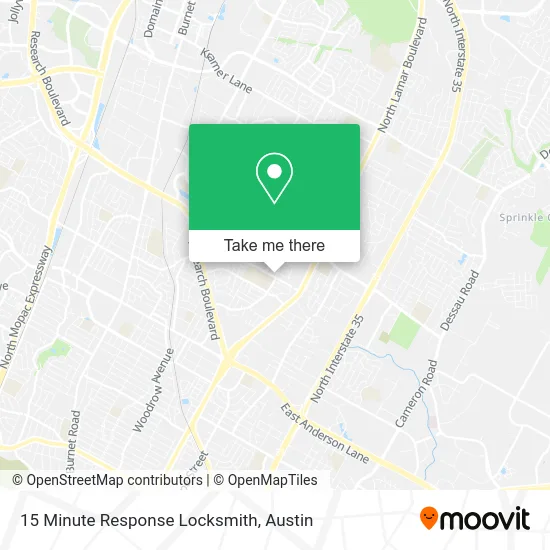 15 Minute Response Locksmith map