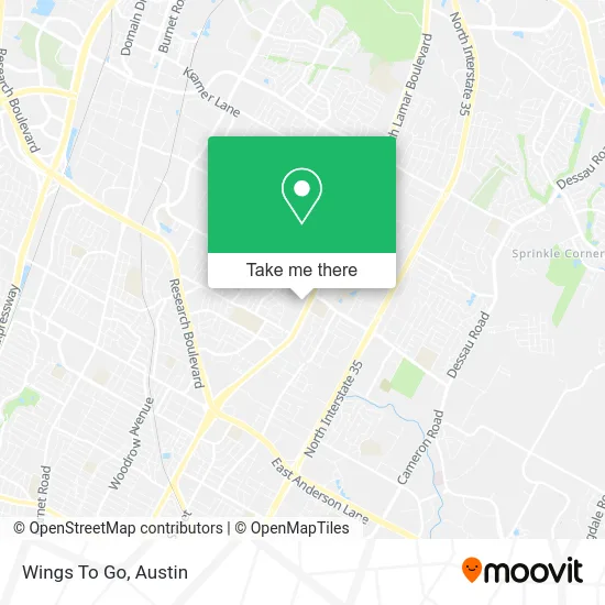 Wings To Go map