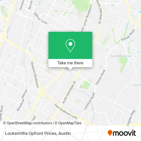 Mapa de Locksmiths Upfront Prices