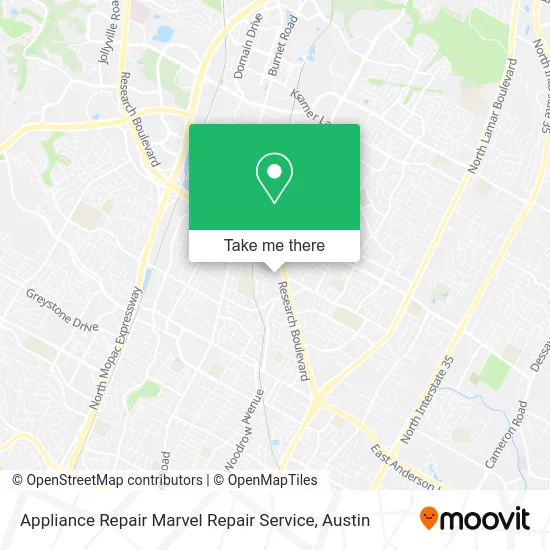 Appliance Repair Marvel Repair Service map
